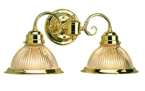 2 Light Wall Light, Polished Brass - EK CHIC HOME