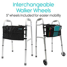 Load image into Gallery viewer, Folding Walker (Plus Bag and 2 Wheels) - Front Wheeled Support, Narrow 23 Inch Wide - EK CHIC HOME