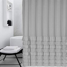 Load image into Gallery viewer, Ameritex Ruffle Shower Curtain Home Decor | Soft Polyester 72&quot; x 72&quot; - EK CHIC HOME