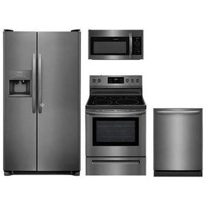 Frigidaire 4-Piece Kitchen Set FFSS2615TD with 36" Side by Side Refrigerator - EK CHIC HOME