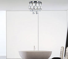 Load image into Gallery viewer, Flush Mount Crystal Chandelier Lighting, Diameter 8 inches - EK CHIC HOME