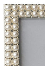 Load image into Gallery viewer, Metal Picture Frame Silver Plated with Pearls 5x7 Inch - EK CHIC HOME