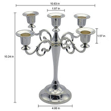 Load image into Gallery viewer, 5-Candle Metal Candelabra 10.6 Inch Tall Candle Holder - EK CHIC HOME