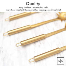 Load image into Gallery viewer, Gold/Brass Cooking Utensils for Modern Cooking and Serving - EK CHIC HOME