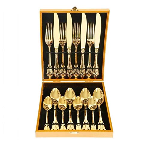 6-Piece Gold Flatware Silverware Set - EK CHIC HOME