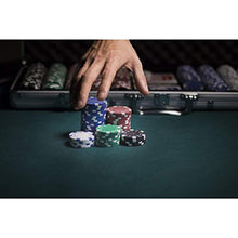 Load image into Gallery viewer, Texas Hold &#39;em Clay Poker Chip Set with Aluminum Case, 500 Striped Dice Chips - EK CHIC HOME