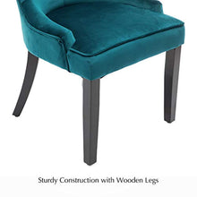 Load image into Gallery viewer, (Set of 2),Leisure Velvet Tufted Chairs with Armrest,Solid Wooden Legs - EK CHIC HOME