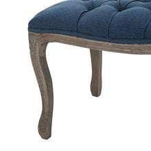 Load image into Gallery viewer, Tassette Tufted Royal Blue Fabric Bench - EK CHIC HOME