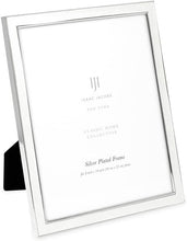 Load image into Gallery viewer, 8x10 White Leather with Gold Metal (Vertical &amp; Horizontal) Picture Frame, - EK CHIC HOME