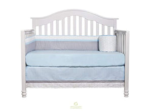 Blue Grey Elephant 6 Piece Baby Nursery Crib Bedding Set - EK CHIC HOME