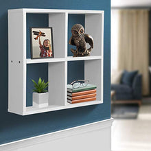 Load image into Gallery viewer, Sorbus Floating Shelf 4-Cube Organizer — Stair Wall Shelf with 4 Openings - EK CHIC HOME