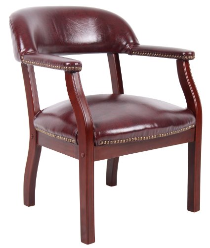 Burgundy Bonded Leather Chair - EK CHIC HOME