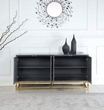 Load image into Gallery viewer, High Gloss Lacquer Sideboard/Buffet, Grey - EK CHIC HOME