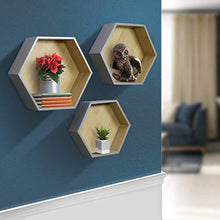Load image into Gallery viewer, Sorbus Floating Shelf Hexagon Set — Honeycomb Wall Mounted Shelves - EK CHIC HOME