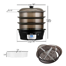 Load image into Gallery viewer, Food Steamer Vegetable Steamer 3 Tier Stackable Baskets 20 Quart Capacity - EK CHIC HOME