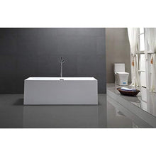Load image into Gallery viewer, 67-Inch Freestanding Acrylic Bathtub with Chrome Finish - EK CHIC HOME