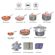 Load image into Gallery viewer, Copper Pots and Pans Set - 13pc Copper Cookware - EK CHIC HOME