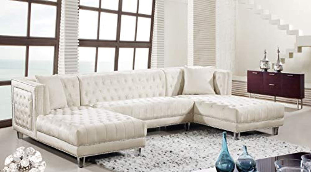 Cream-Sectional Moda Collection Sectional, 127