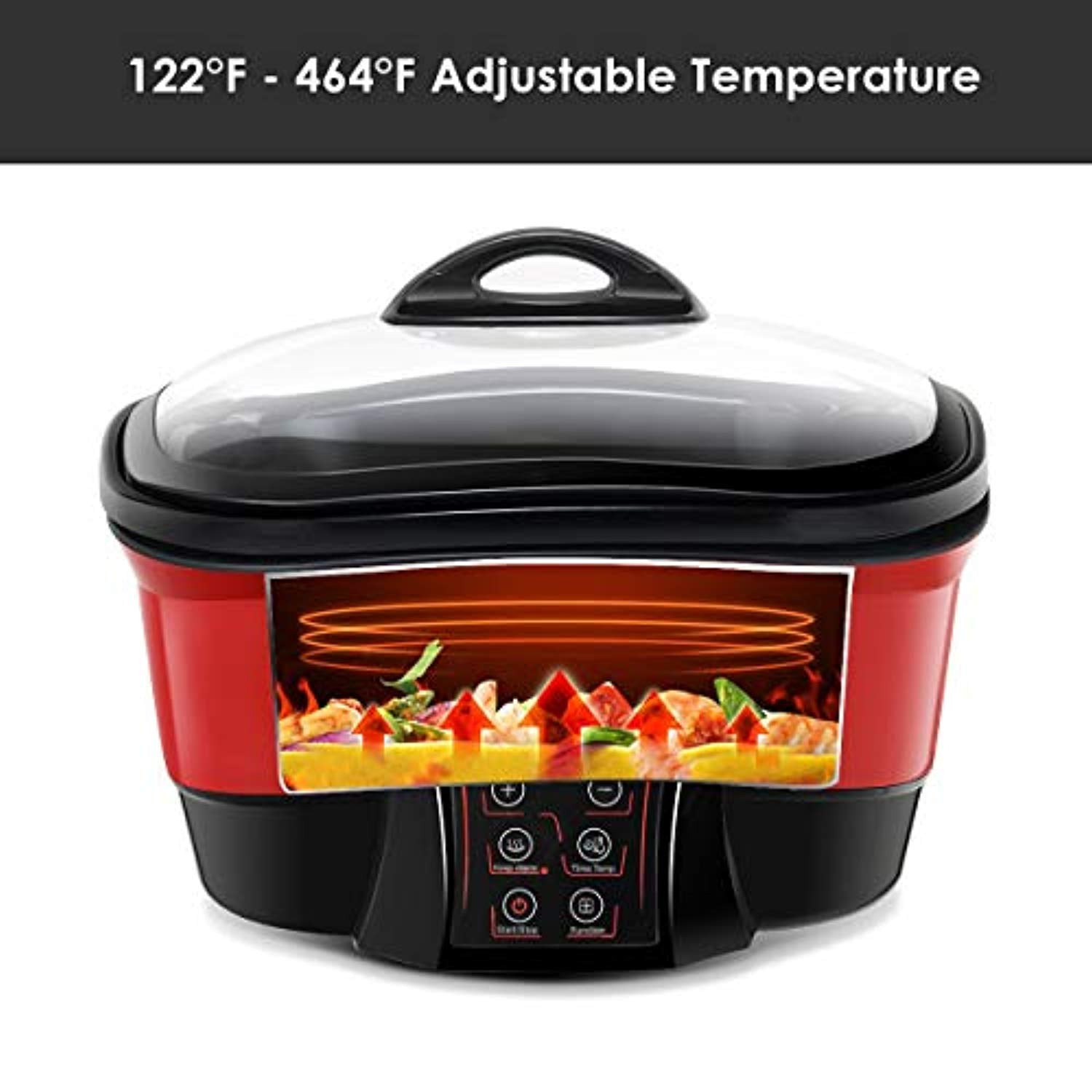 8 in 1 Multi Cooker Programmable Multiple Cooking Options w/ Non-stick