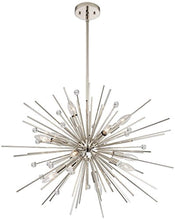 Load image into Gallery viewer, CHIC Euro Janae 24 1/2&quot;W Polished Nickel Pendant Light - EK CHIC HOME