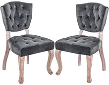 Load image into Gallery viewer, Upholstered Dining Chairs Set of 2 - Parsons Accent Chair with Wood Legs - EK CHIC HOME