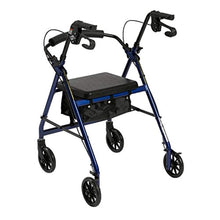 Load image into Gallery viewer, Aluminum Rollator Walker Fold Up and Removable Back Support, Padded Seat - EK CHIC HOME