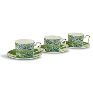 Tea Set Van Gogh Inspired - Real Bone China Tea Set by Gute (COMPLETE SET, 15 Pieces) - EK CHIC HOME