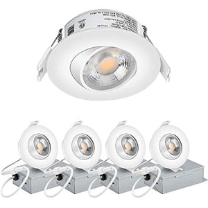 (4 Pack)  3 inches LED  Lights-Directional Adjustable - EK CHIC HOME