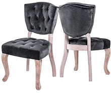 Load image into Gallery viewer, Upholstered Dining Chairs Set of 2 - Parsons Accent Chair with Wood Legs - EK CHIC HOME