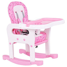 Load image into Gallery viewer, Baby High Chair, 3 in 1 Convertible Play Table Set, Booster Rocking Seat with Removable Feeding Tray, 5-Point Harness, - EK CHIC HOME