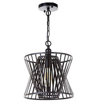 Load image into Gallery viewer, 1-Light Antique Black Metal Shade Chandelier - EK CHIC HOME