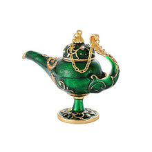 Load image into Gallery viewer, Hand Painted Enameled Aladdin Lamp Hinged Jewelry Trinket Box - EK CHIC HOME