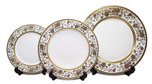 Load image into Gallery viewer, Royalty Porcelain 5pc Place Setting  24K Gold-Plated, Elite Bone China Porcelain - EK CHIC HOME