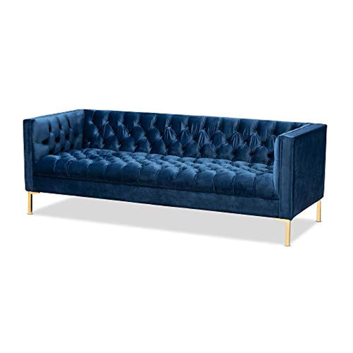 Studio Sofas, Royal Blue/Gold - EK CHIC HOME