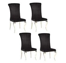 Load image into Gallery viewer, 5-Piece Dining Set with Upholstered Side Chairs Black - EK CHIC HOME