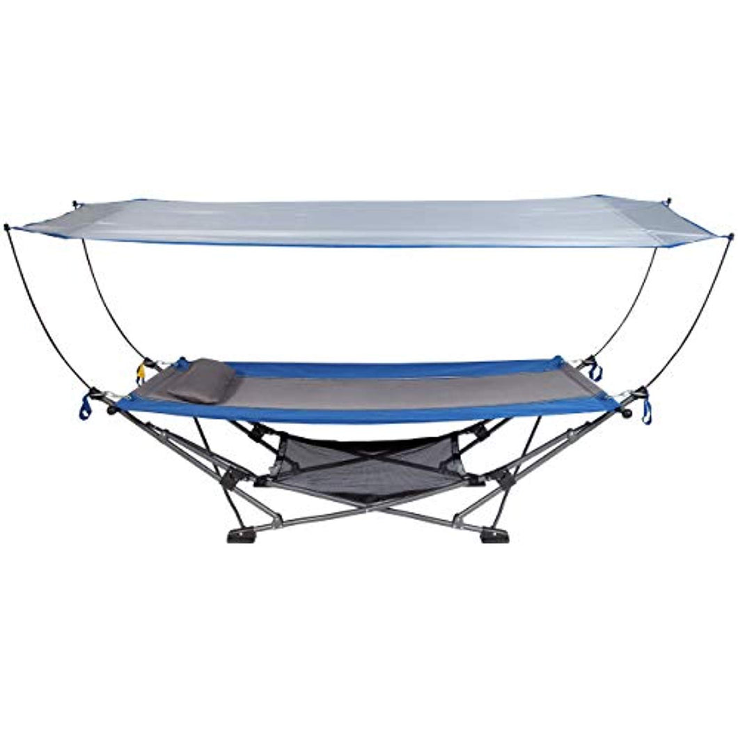 Portable Hammock with Removable Canopy | Includes Pillow and Mesh Storage Net - EK CHIC HOME