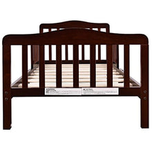 Load image into Gallery viewer, Toddler Bed, Wood Kids Bedframe Children Classic Sleeping Bedroom Furniture w/Safety Rail Fence - EK CHIC HOME