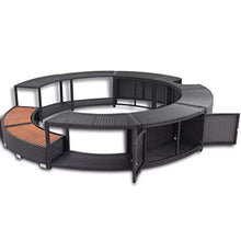 Load image into Gallery viewer, Spa Surround, Tub Surround Poly Rattan Black - EK CHIC HOME