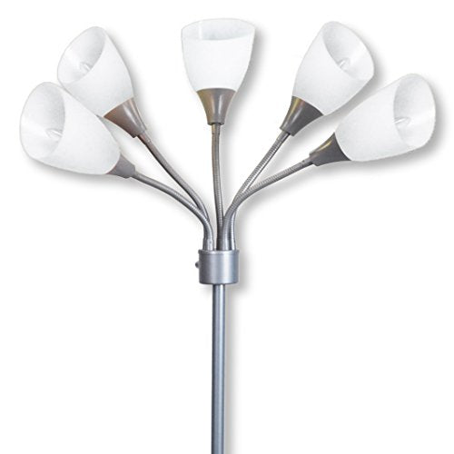 MEDUSA Grey Floor Lamp with White Acrylic Shades - EK CHIC HOME