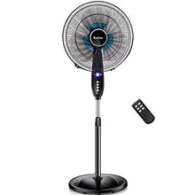 Load image into Gallery viewer, Oscillating Pedestal Fan w/Timer, LCD Display, Double Blades, Remote Control - EK CHIC HOME