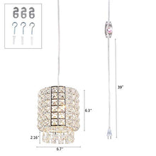 Load image into Gallery viewer, Plug in Modern Crystal Chandelier Swag Pendant Light with Clear 16.4&#39; Cord - EK CHIC HOME