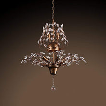 Load image into Gallery viewer, 7 Retro Iron Branch-Shaped Crystal Chandeliers - EK CHIC HOME