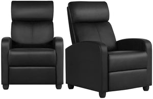 2-Seat Reclining Leather Sofa Modern - EK CHIC HOME