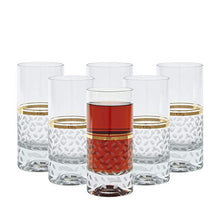 Load image into Gallery viewer, Crystal Stunning Highball Glasses, 6&quot;H 13oz Capacity, Gold - EK CHIC HOME