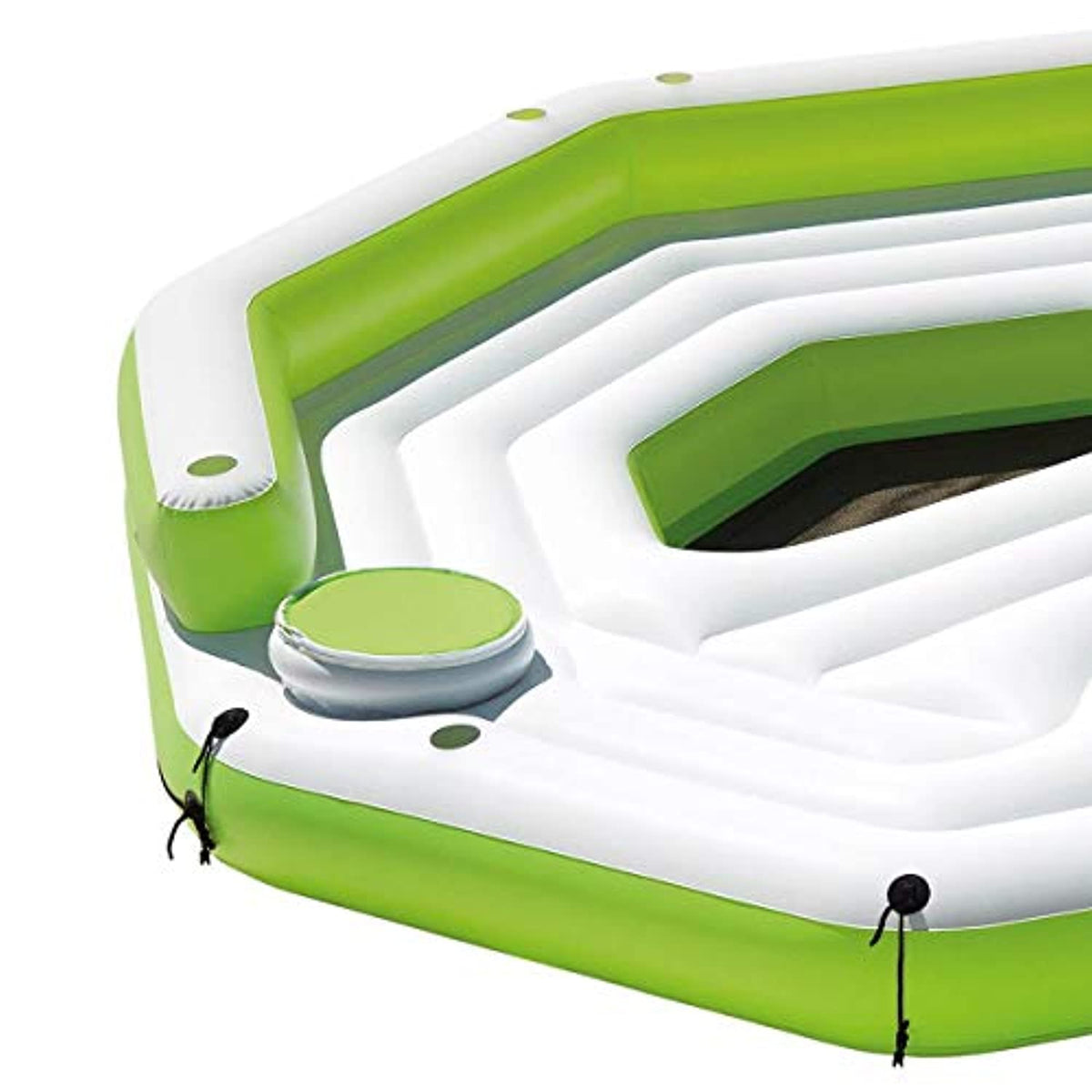 Inflatable Key Largo Party Island Float with Built-in Coolers & Cuphol