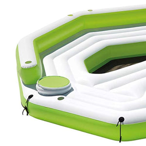 Large Inflatable Key Inflatable Key Largo Party Island Float with Built-in Coolers & Cuphol