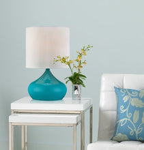 Load image into Gallery viewer, Steel Droplet 14 3/4&quot;H Teal Blue Small Accent Lamps Set of 2 - EK CHIC HOME
