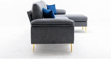 Load image into Gallery viewer, 110.23&quot; Wide Linen Blend Modern Reversible Sofa &amp; Chaise-Gray - EK CHIC HOME