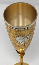 Load image into Gallery viewer, Set of 2 Silver &amp; Gold Plated Brass Champagne Flutes (9.5&quot;x 2.5&quot;) - EK CHIC HOME