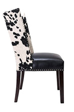 Load image into Gallery viewer, CHIC Designs Rexford Faux Cowhide Leather and Fabric Upholstered Nailhead Trim - EK CHIC HOME